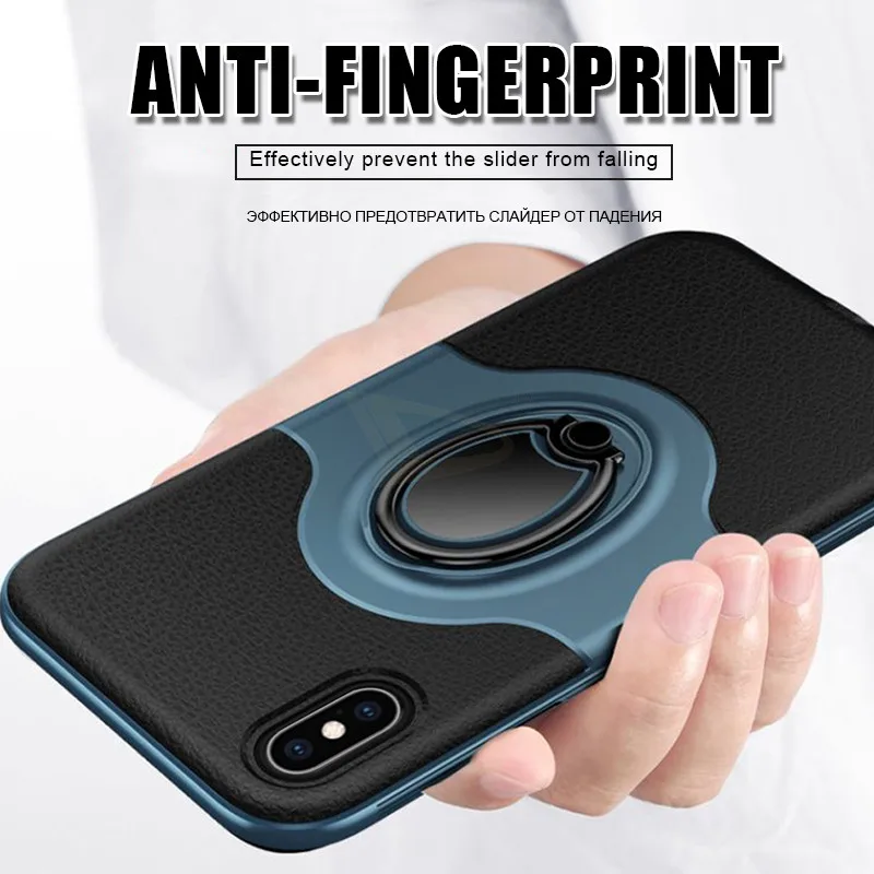 Luxury Leather Soft Silicone Phone Case For IPhone XR XS Max 8 7 6 6s Shockproof Plus Ring Cover |