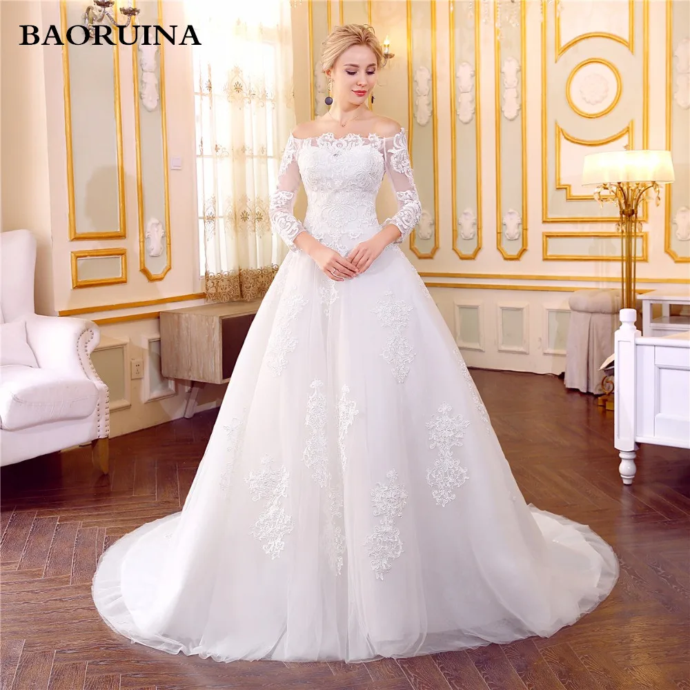 2018 лодка средства ухода за кожей шеи Vestido De Noiva индивидуальный заказ молния Кнопка