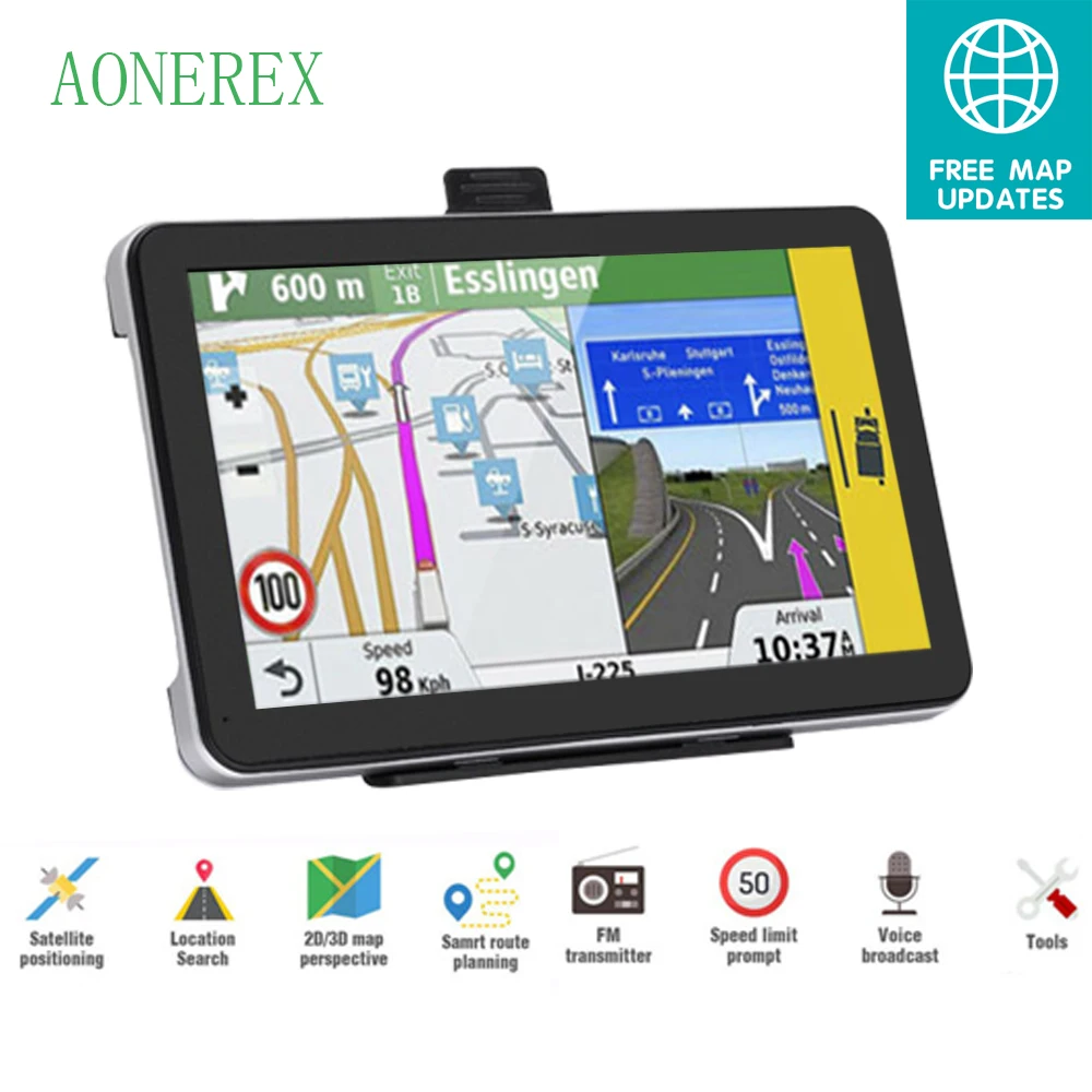 7 дюймовый HD Автомобильный GPS навигатор FM Navitel 2019 новейшая Карта Европы