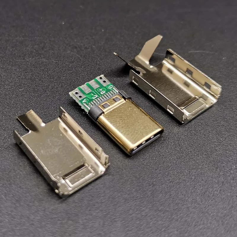 5 компл. 50 компл. Тип сварочной проволоки 24K позолоченный OTG USB2.0 TYPE-C штекер с оболочкой 3 в 1