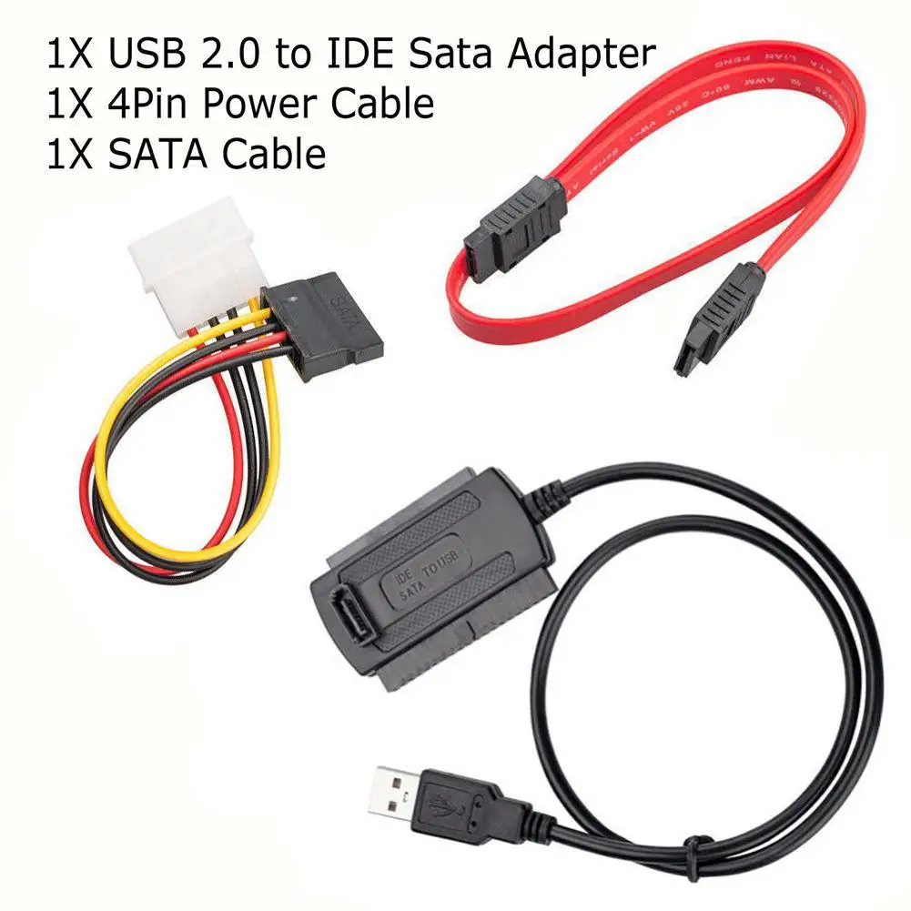 SATA/PATA/IDE to USB 2.0 Adapter Converter Cable for Hard Drive Disk 2.5&quot 3.5&quot |