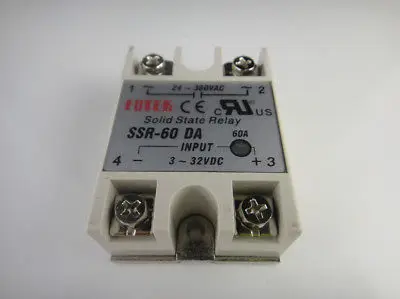 

Твердотельное реле SSR-60DA 60A 3-32VDC/24-380VAC