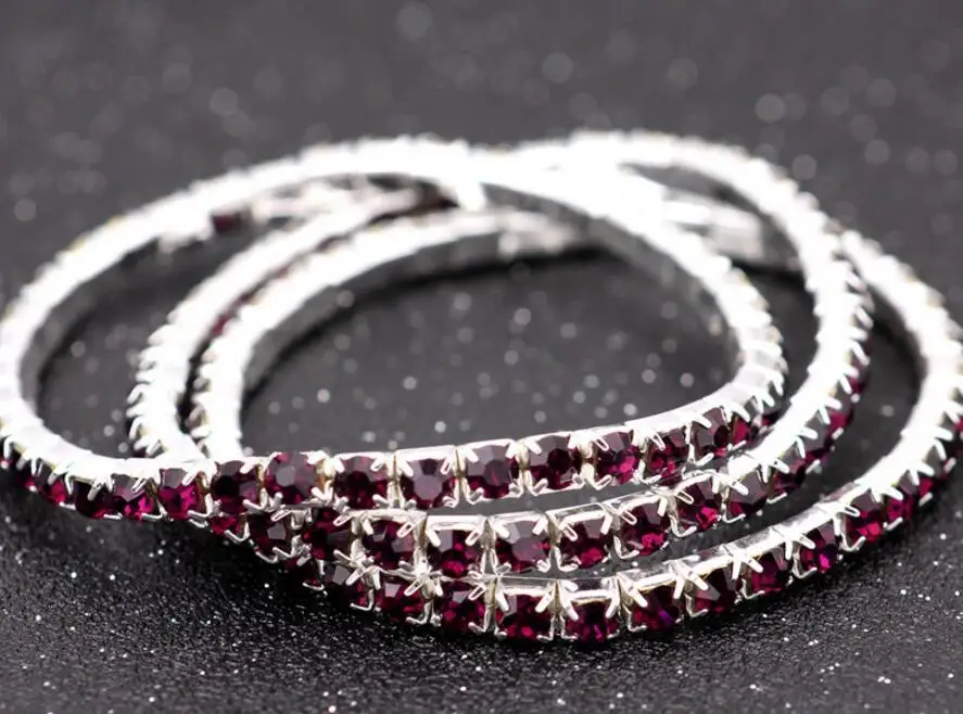 1 ряд хрустальных одиночных браслетов эластичные стразы на запястье женские