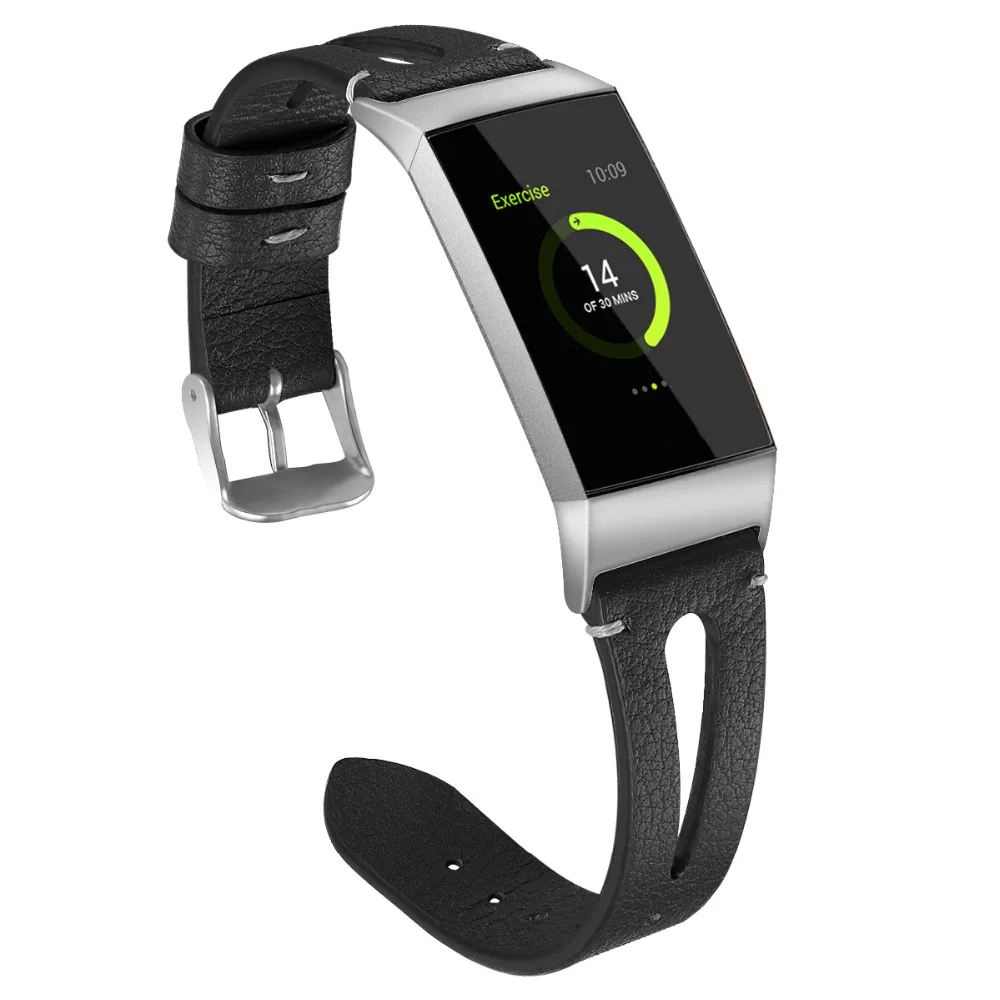 Ремешок для часов Fitbit Charge 3 кожаный браслет ремешок из натуральной кожи