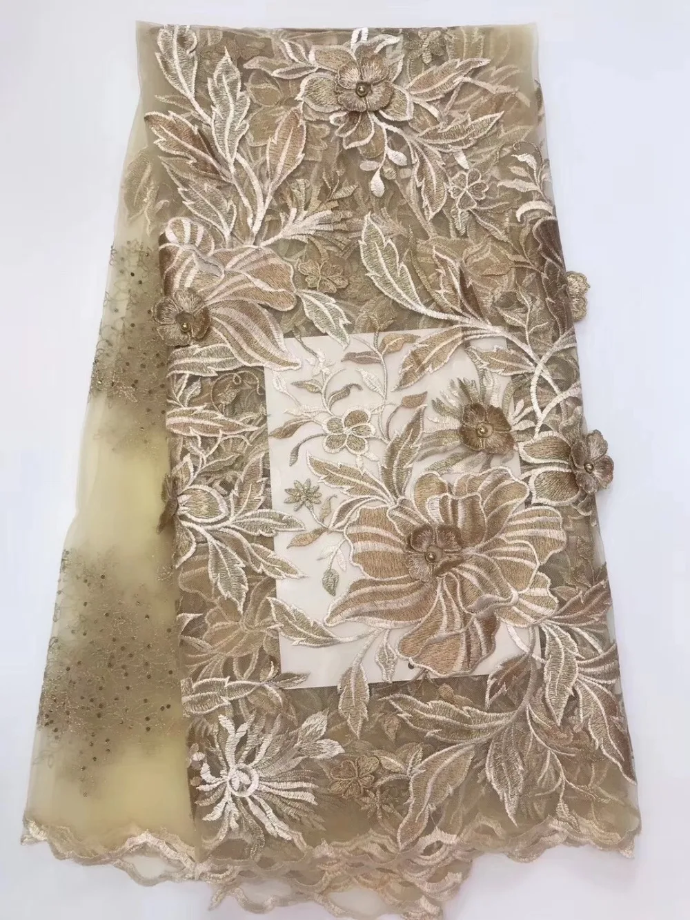 В нигерийском стиле Тюль Кружева FabricHigh качество кружева Deluxe Flowe африканский
