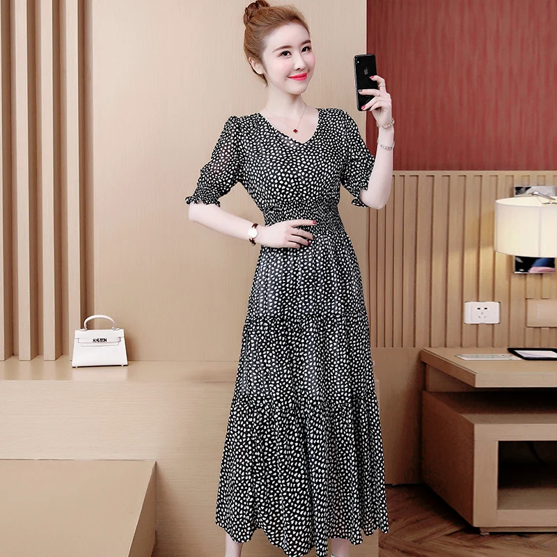 2019 Новая летняя модная женская одежда свободного покроя плюс размер шифоновое