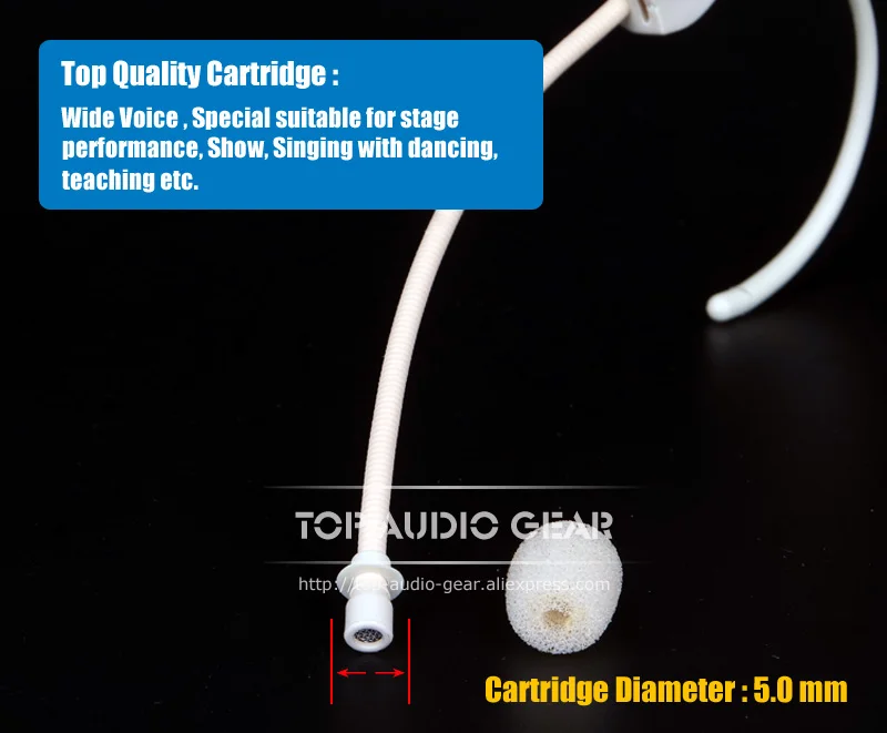 Гарнитура бежевая телесного цвета с ушным крючком микрофон для SENNHEISER EM SK 6000 EM6000