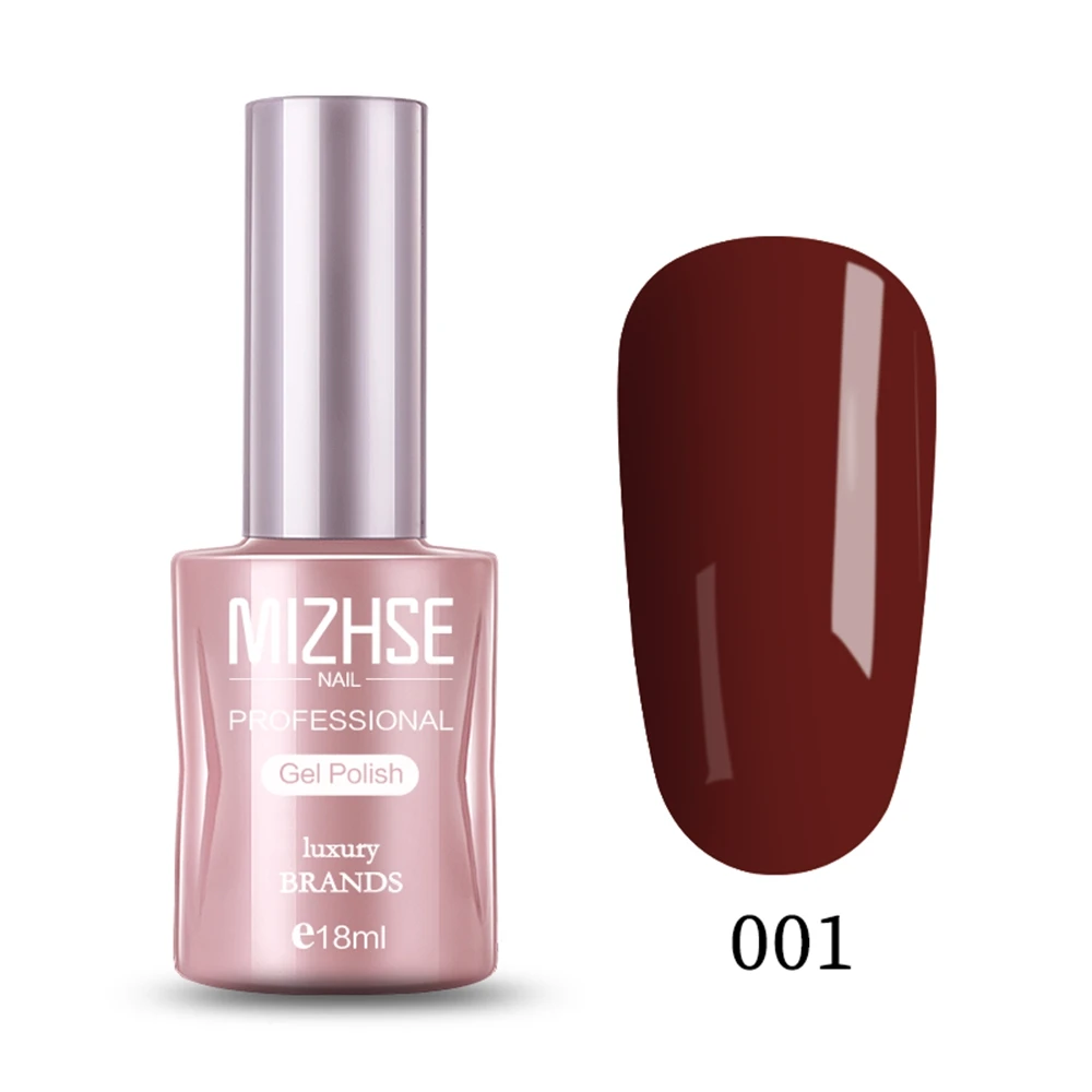 JH001 MIZHSE 18ML UV Gel Top Base Coat Gel Varnish Nail Polish Nails Art UV LED Soak-Off Gel lacquer Primer Base Nude Red Wthie Color - Цвет: JH001