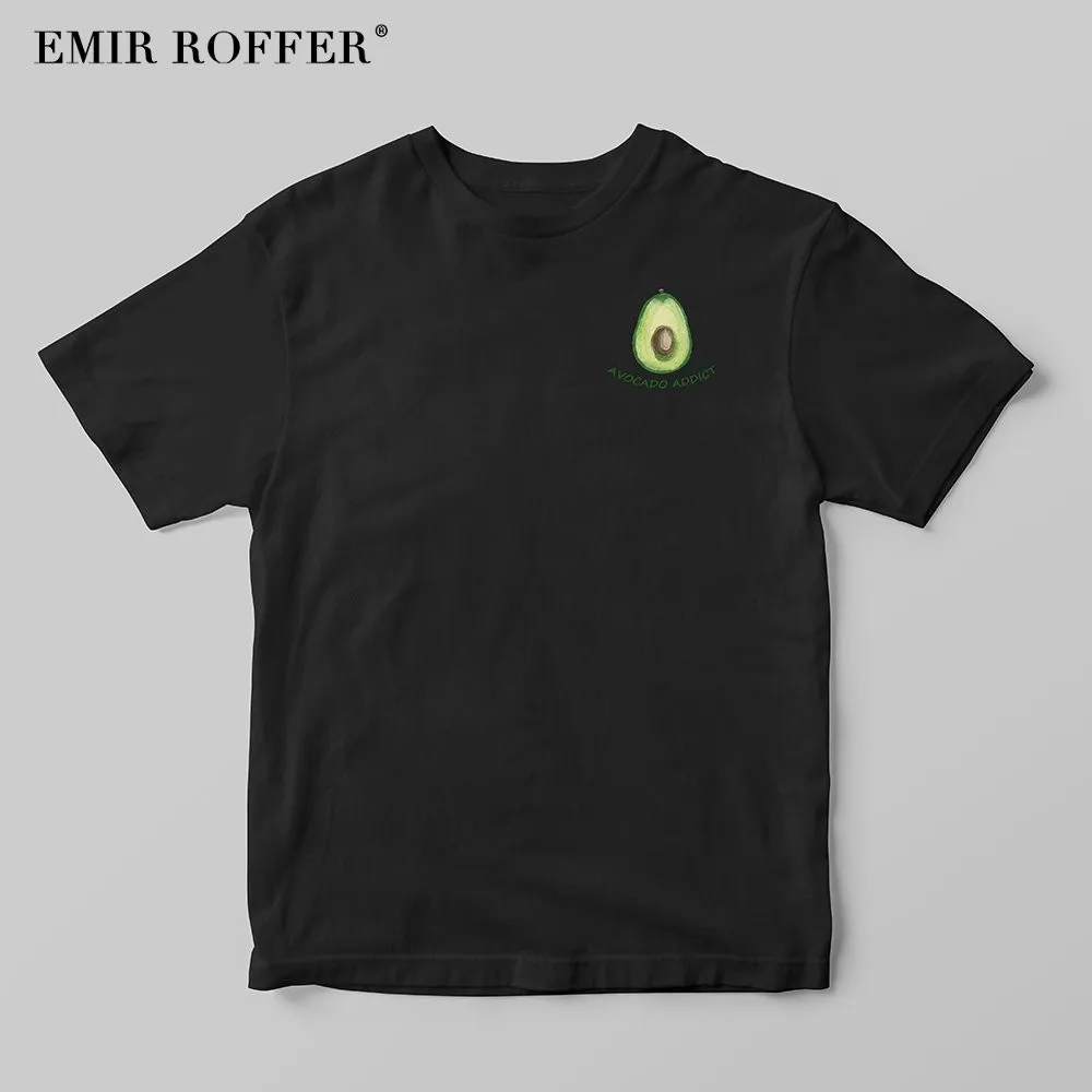 EMIR ROFFER Футболка с принтом авокадо Женская хлопковая белая забавная футболка