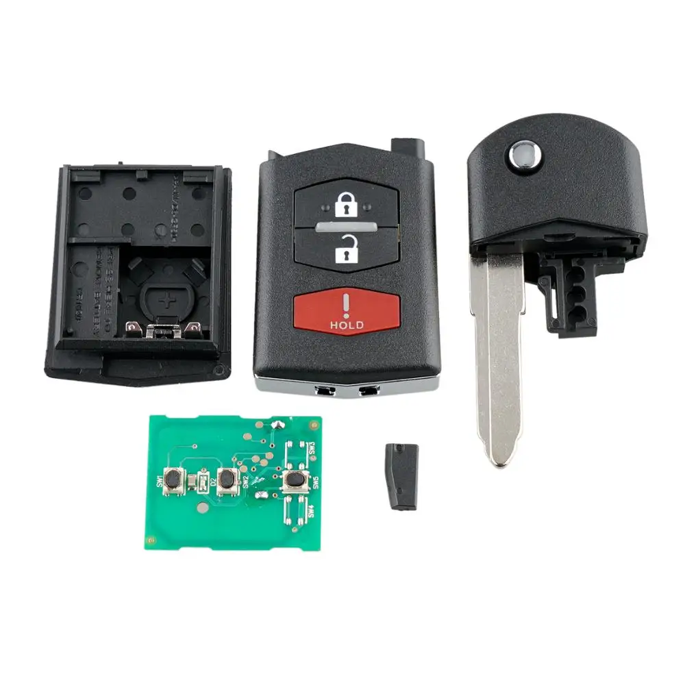 QWMEND 3 кнопки дистанционного ключа для Mazda KPU41788 313 8 МГц 4D63 80 бит чип 2006 2007 2008 6