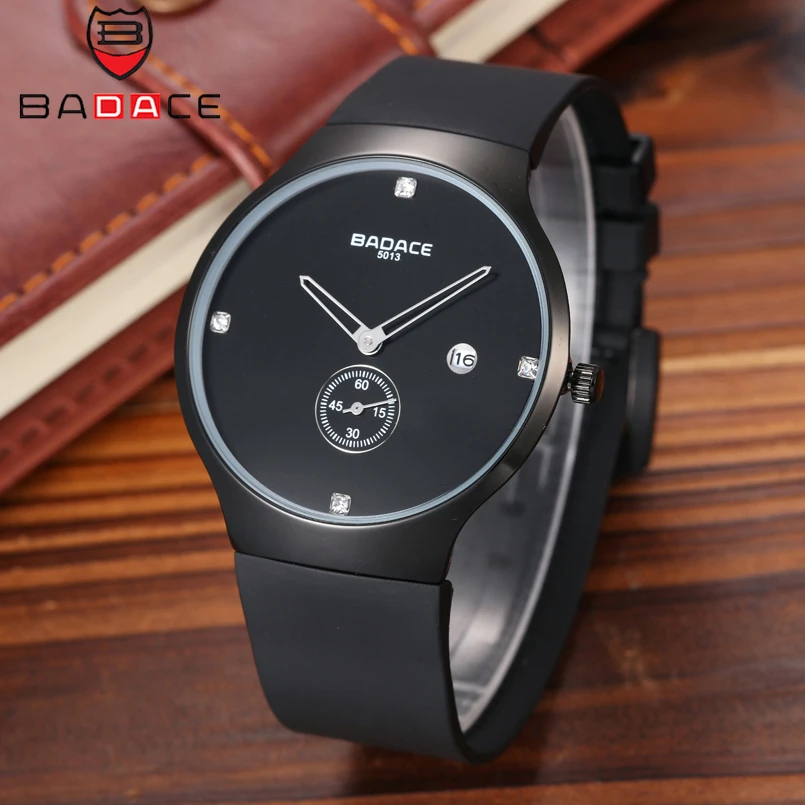

BADACE Mens Watches Quartz Luxury Brand PU Watch Man Sport Business Clock Waterproof Wristwatch Classic Round Hour 5013