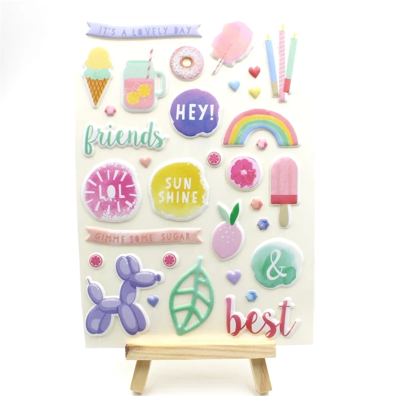 KSCRAFT Лето идет высечки самоклеющиеся выпуклые наклейки для скрапбукинга