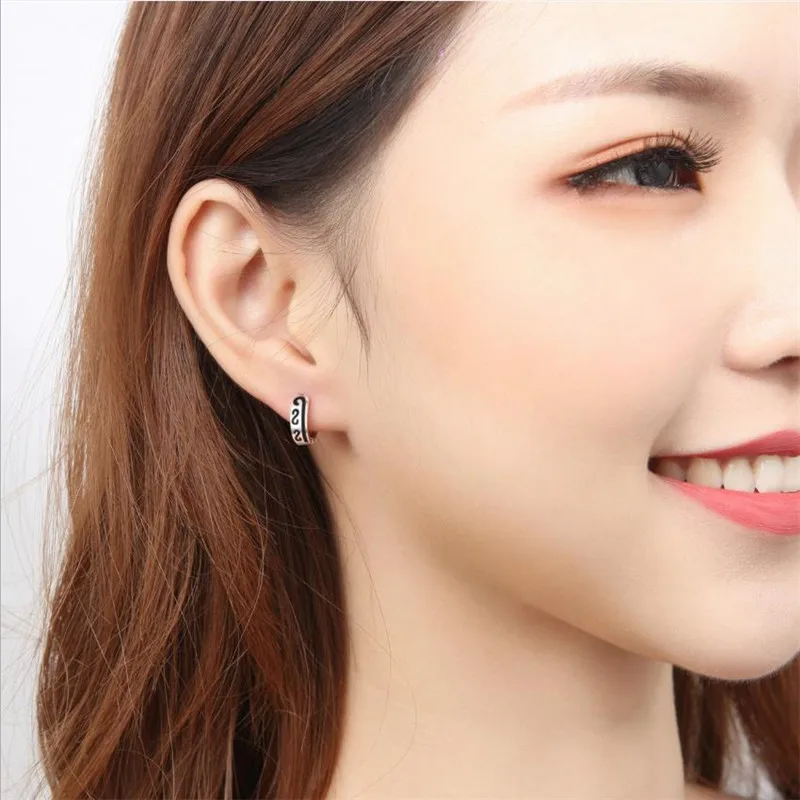 Everoyal New Arrival Girls Hoop Earrings For Women Jewelry Fashion 925 Sterling Silver Male Accessories Hot Men Bijou | Украшения и