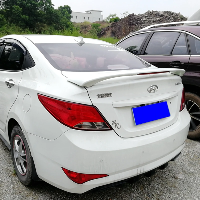 Для Hyundai Verna спойлер 2011-2018 светодиодные фонари высокое качество АБС материалы