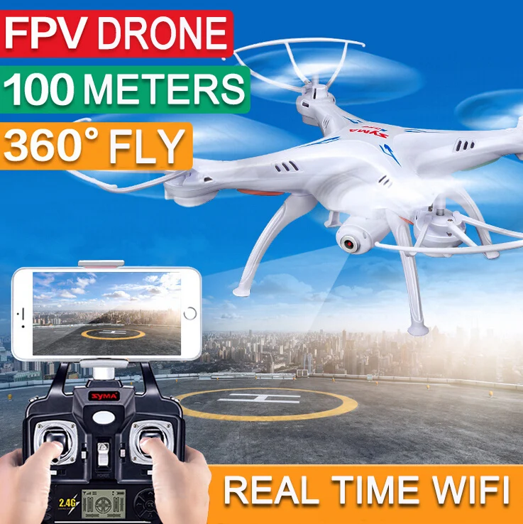 С 5 батареями горячая Распродажа Дрон FPV SYMA X5SW с камерой X5C оригинальный X5SW-1 HD 2.0MP