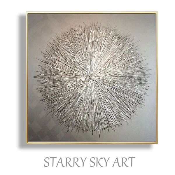 Abstract Painting A Специальная картина маслом художника ручная роспись высокого качества Серебряный нож Толстая картина маслом современная абстрактная серая Серебряная Картина маслом - Цвет: Abstract Painting A