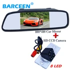 Подать заявку на VW Touaregold Passat Polo Sedan 8 led пластиковый корпус материал автомобильная парковочная камера и зеркало заднего вида автомобиля 5 дюймов