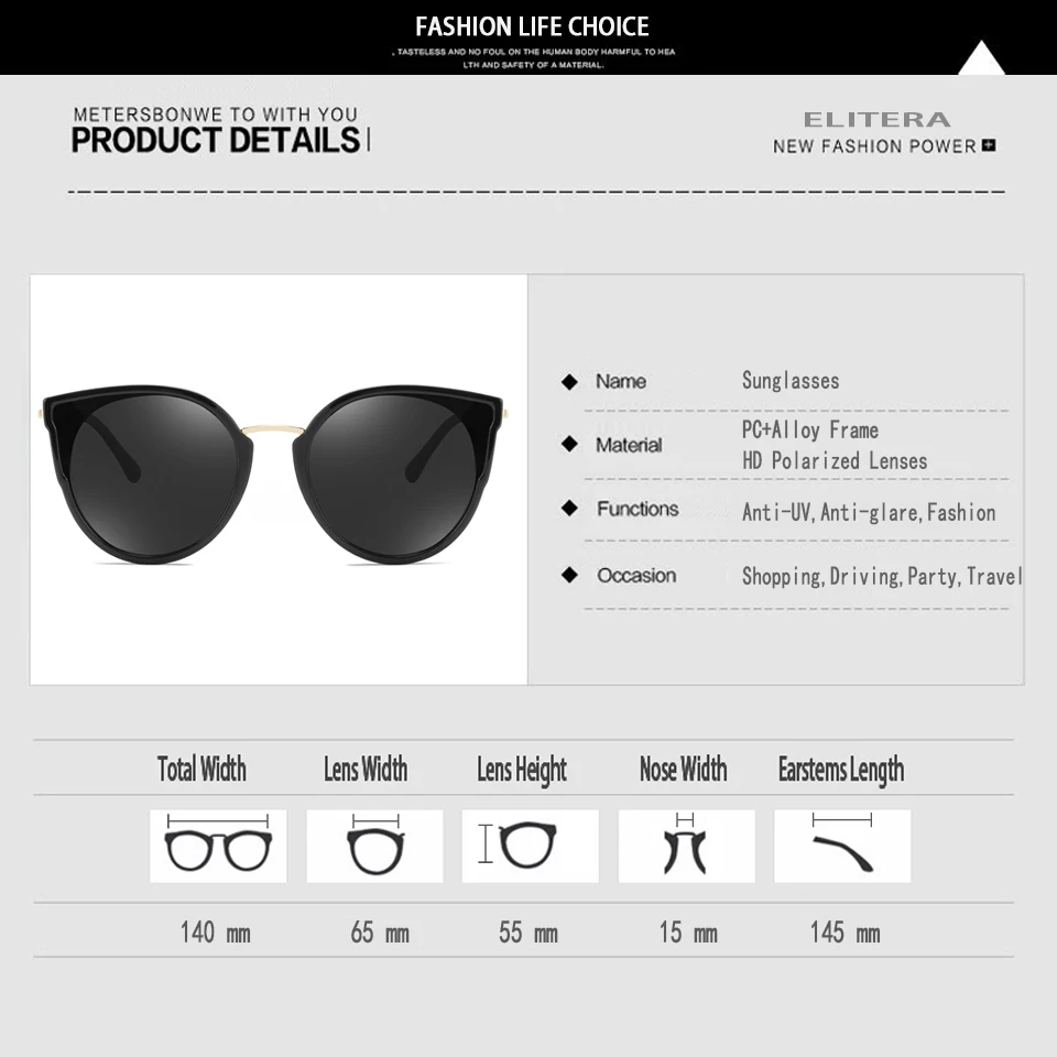 Женские и мужские солнцезащитные очки ELITERA Ретро стиль высокое качество|Женские