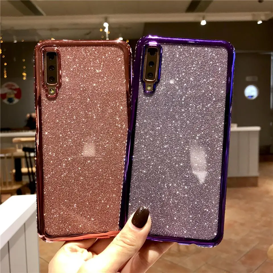 Чехол для samsung A7 2018 чехол бампер с алмазами Galaxy A5 A6 A8 Note 9 S10 Lite S9 S8 крышки iPhone XS MAX XR