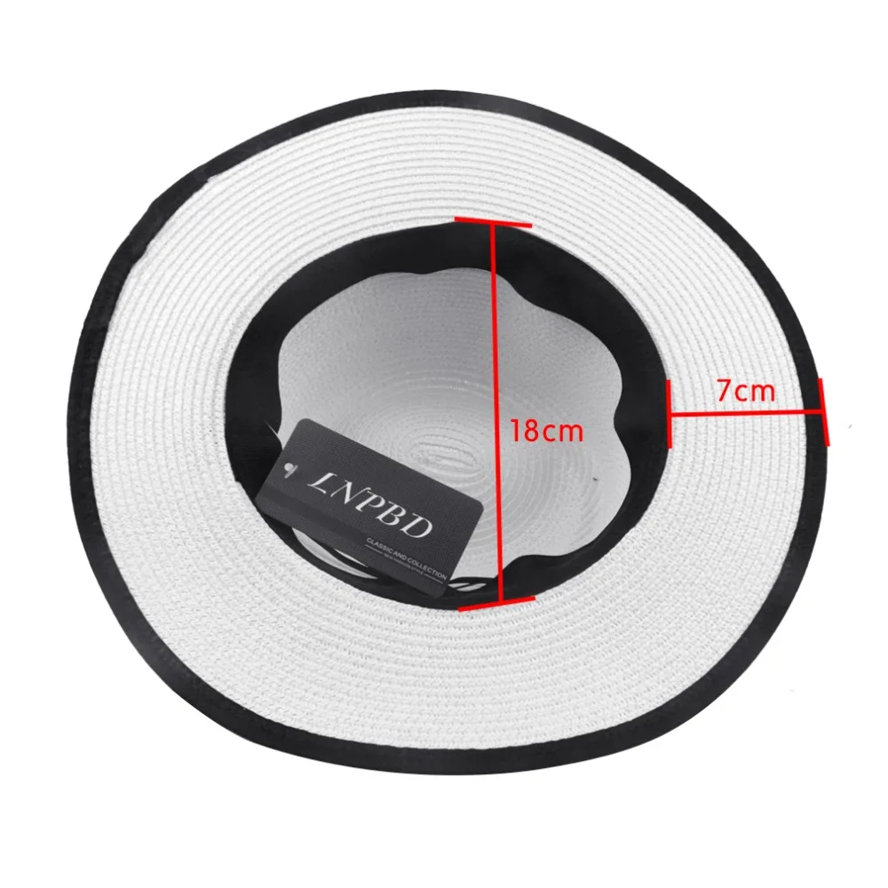 LNPBD 2017 Горячая новинка элегантные черные джазовые шапки для женщин белая шляпа от