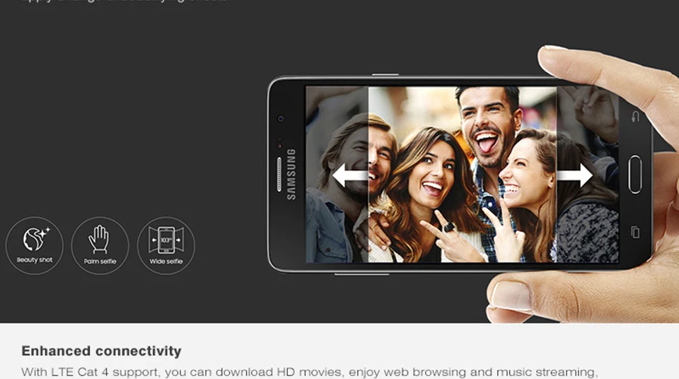 Разблокированный мобильный телефон samsung Galaxy On7 G6000, четырехъядерный, 5,5 дюймов, 13 МП, 4G LTE, 16 ГБ, отремонтированный, две sim-карты, Android телефон