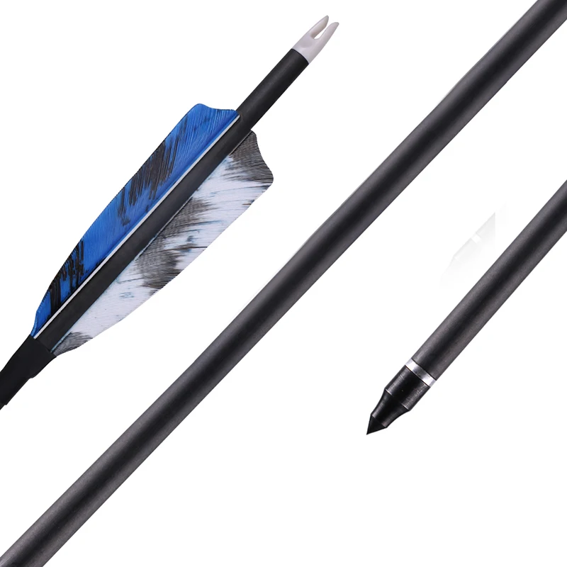 Стрелы для стрельбы из лука 6/12 шт. углеродные стрелы 32 дюйма диаметр 7 8 мм
