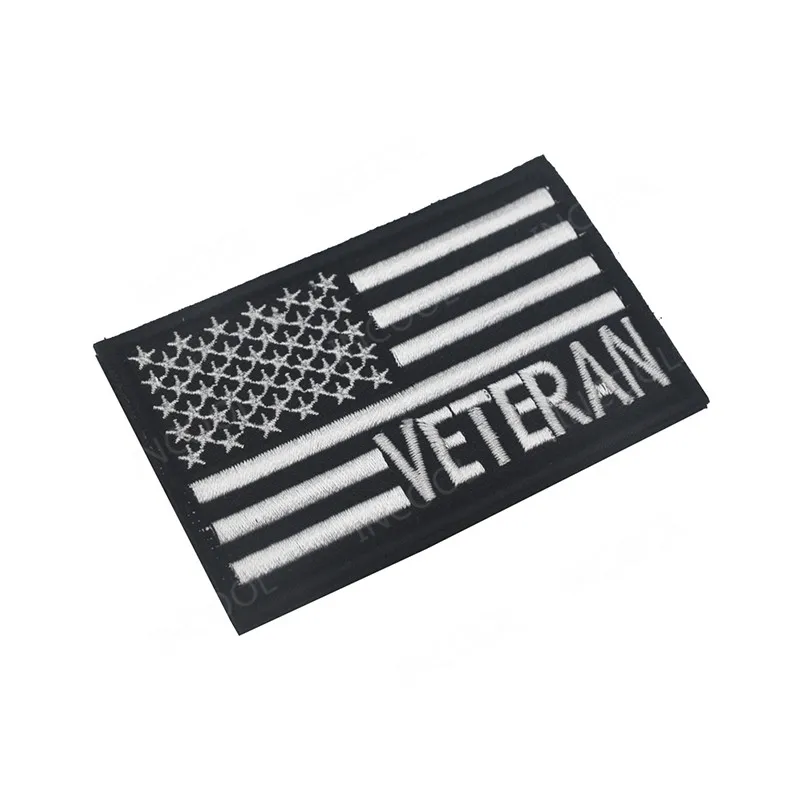 Veteran США флаг 3D вышивка патчи американские флаги армейские военные тактические