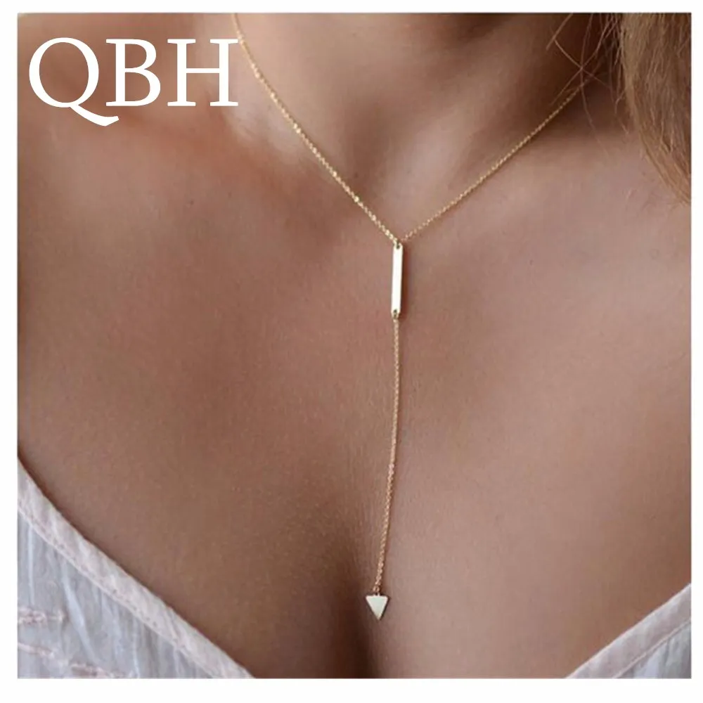 

NK976 минималистичное колье, новинка, любовь, девушка, горячее предложение, винтажное треугольное цепное ожерелье из кисточки, ожерелье для же...