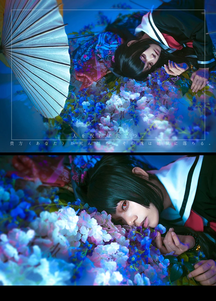 Японское аниме джигоку Shojo Косплей Костюм Hell Girl enma AI косплей костюм в стиле японской школьницы школьная форма морская костюм
