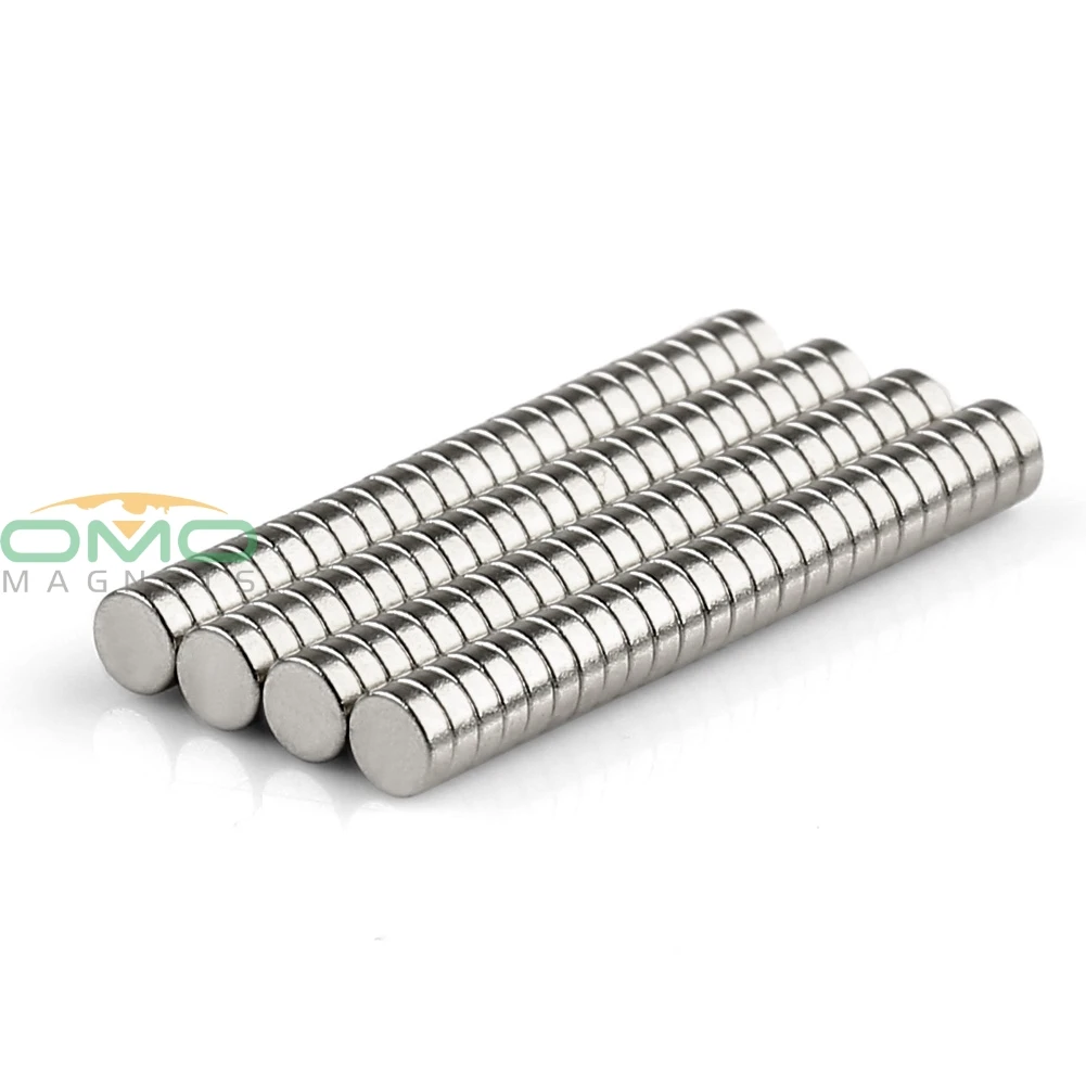 OMO Magnetics 100 шт N52 супер сильные круглые дисковые 3x1 мм Магниты редкоземельные