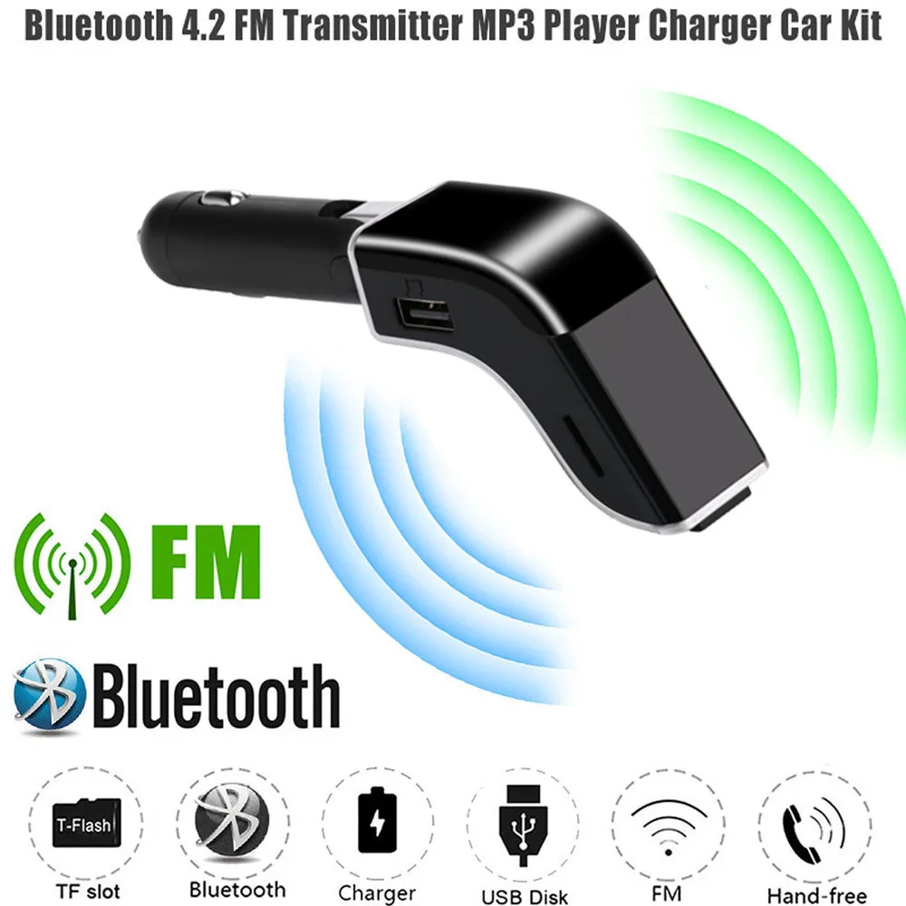 Bluetooth usb-передатчик fm-передатчик Aux двойной USB зарядное устройство Поддержка tf-карты поддержка tf-карты модулятор Fm