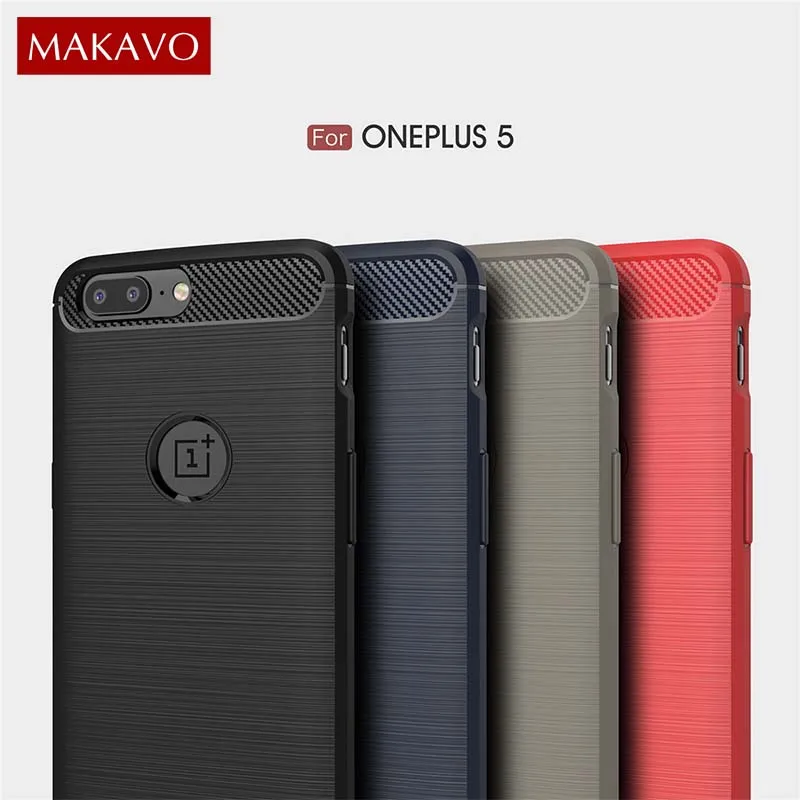 MAKAVO для OnePlus 5 Чехол Мягкий силиконовый резиновый чехол Роскошный Матовый из