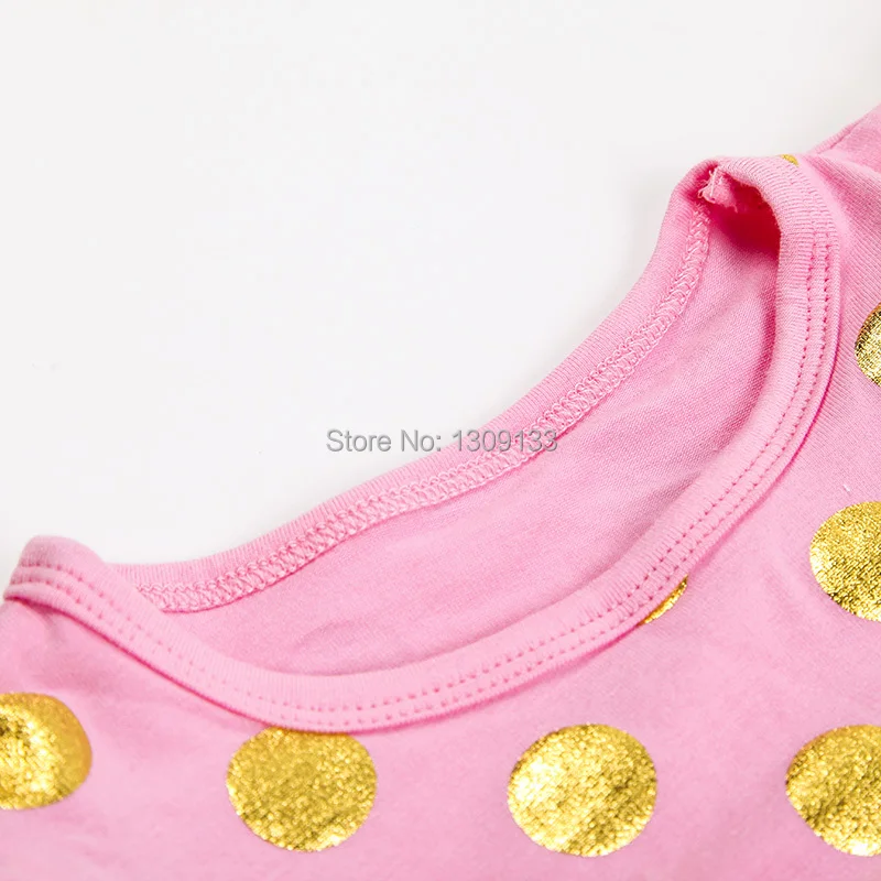 New Style Pompon Gold Polka Dot Baby Girls Bubble Rompers Outfit with headband | Детская одежда и обувь