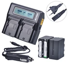 Аккумулятор NP-F970 F970 NP-F960, 2 шт., сверхбыстрое двойное зарядное устройство для Sony F975, F970, F960, F950MC1500C, 190P, 198P