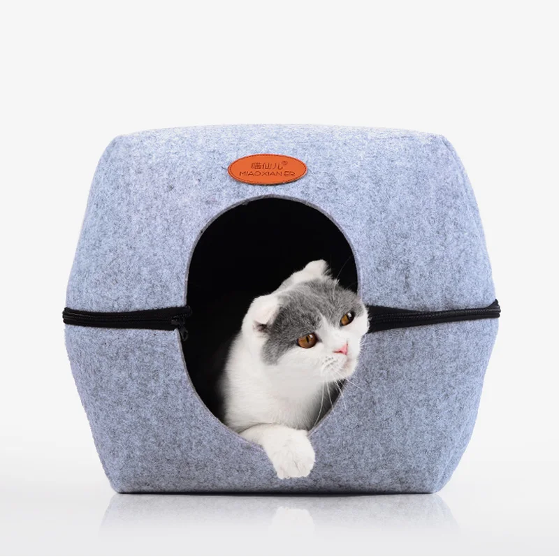 HEYPET кошки пещерная кровать домик для домашних животных спальный мешок на молнии