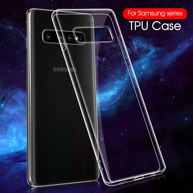 Прозрачный силиконовый чехол для Samsung A30S A50S S10 plus S10e Note 9 прозрачный из ТПУ A30 A50 M20 A8