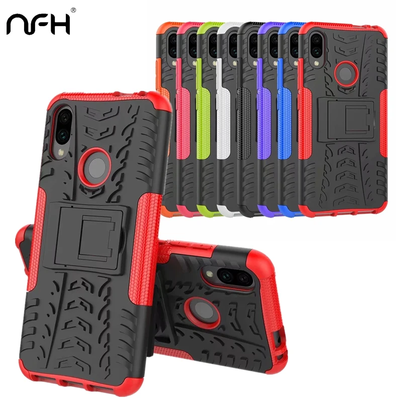 Redmi Note 7 Shockproof Armor Hard Case For Xiaomi Redmi Note 7 Pro 6.3" Phone Protector with Stand Cover On REDMI Note 7 Case