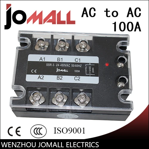 

100A AC control AC SSR three phase Solid state relay