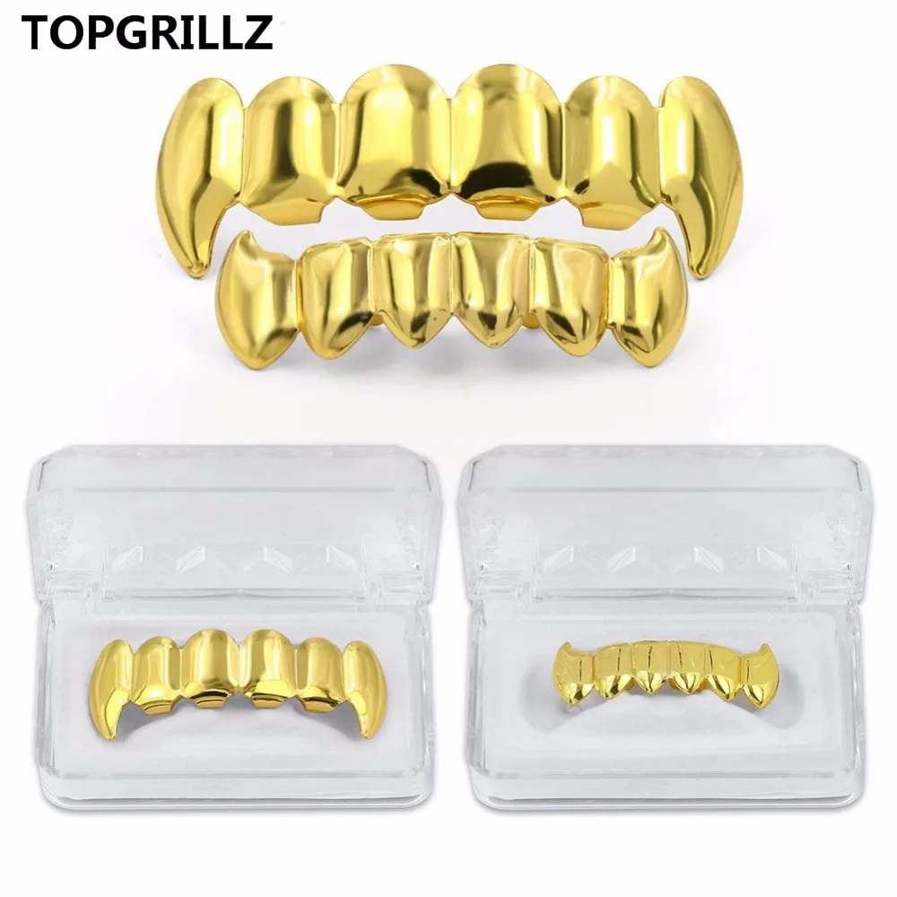 Набор для гриля TOPGRILLZ с золотым и серебряным покрытием набор в стиле хип хоп