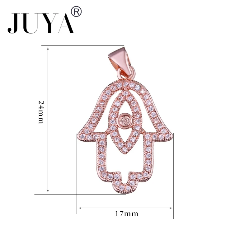 5pcs Fatima Hand Copper Zircon Khamsah Evil Eye Hamsa Charms Pendants for Jewelry Making DIY Bracelet Necklace Findings | Украшения и