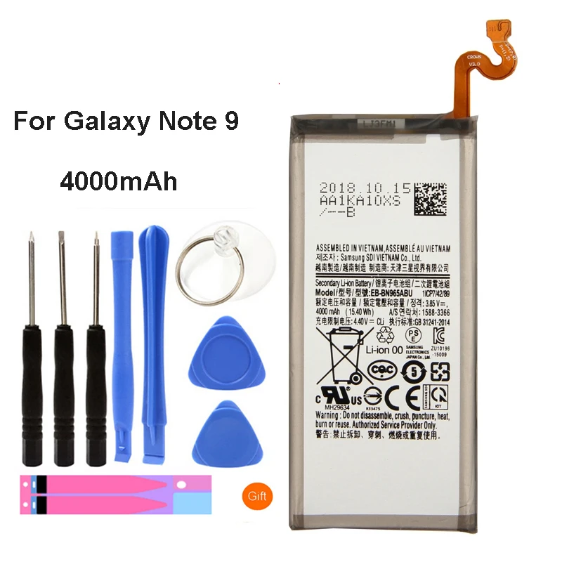 Оригинальный EB BN965ABU BN965ABE для Galaxy Note9 Note 9 N9600 SM аккумулятор 4000 мАч|Аккумуляторы