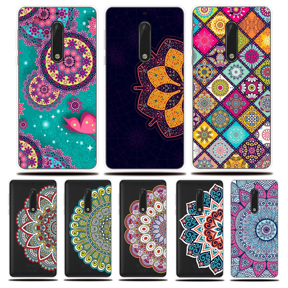 Мандала с рисунком силиконовый чехол для телефона Nokia на возраст 1 2 3 5 6 7 8 X 5X6X7
