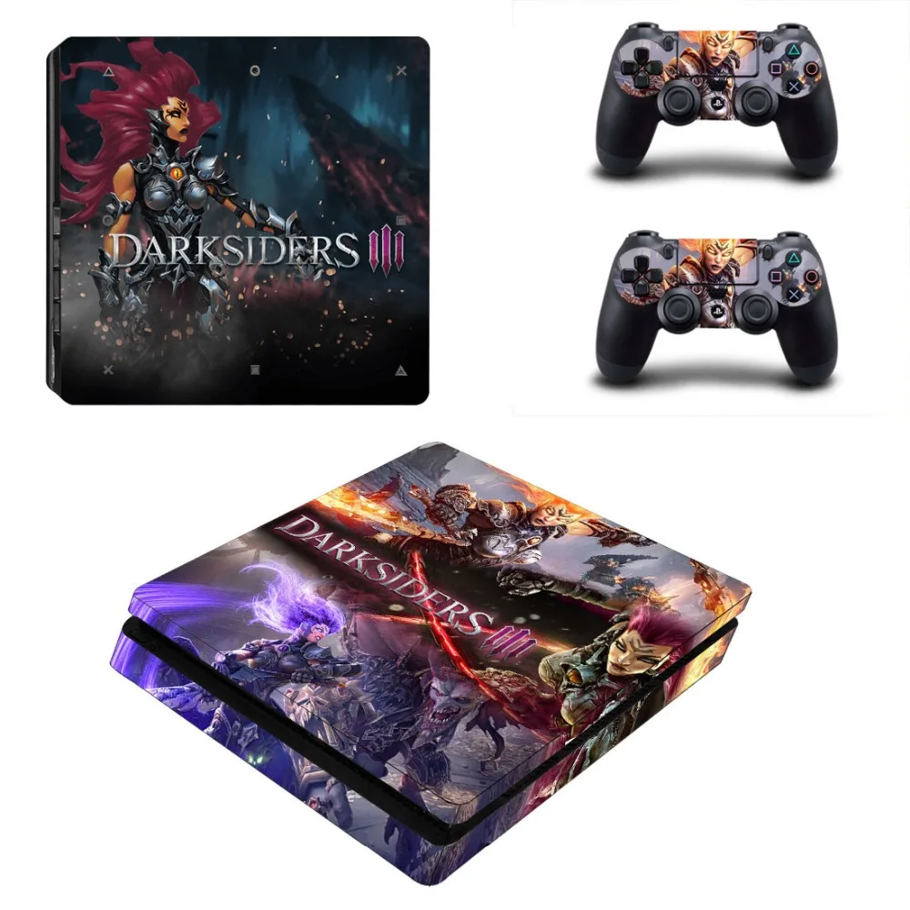 Darksiders 3 PS4 тонкая кожа Стикеры наклейка для PlayStation4 Slim консоли и контроллер тонкие