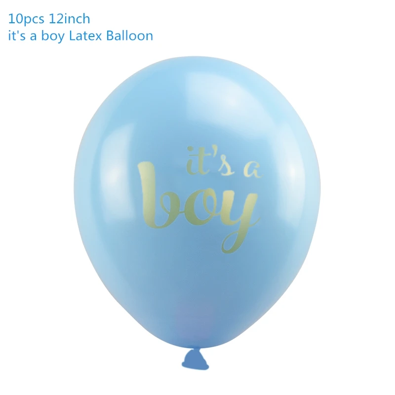 10pcs its a boy Детский душ мальчик украшения для девочек набор это мальчик это девочка о Детские воздушные шары пол раскрыть Дети День Рождения Вечеринка ребенок душ подарки - Цвет: 10pcs its a boy
