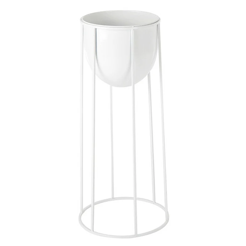 White Flower Vases L 4 шт./лот, вазы для цветов, напольная металлическая ваза, сушенный цветочный держатель для растений, цветочный горшок, дорожный поводок для украшения дома/свадьбы, коридора, G120 - Цвет: White Flower Vases L