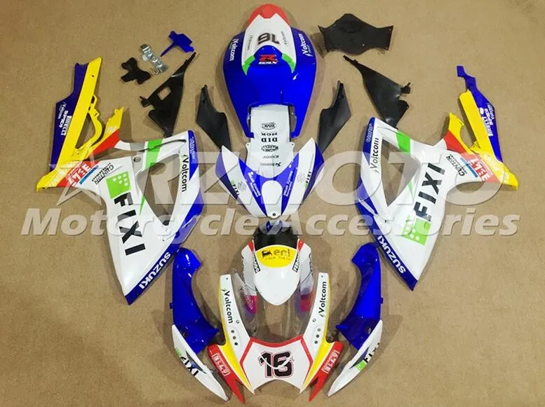 

New ABS whole Fairings Kit Fit For SUZUKI GSX-R600 GSX-R750 06 07 R600 R750 K6 GSXR 600 750 2006 2007 Custom Free FIXI