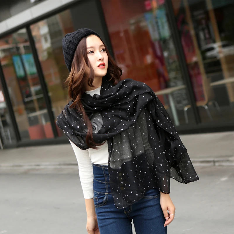 Летние солнцезащитный шарф для женщин мужчин 2016 теплый Пентакль звезда шарфы