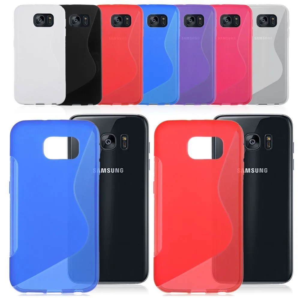 S4 S5 S6 Чехол S-Line Wave мягкий гелевый силиконовый чехол из ТПУ для Samsung Galaxy Mini S7 Edge S8 Plus