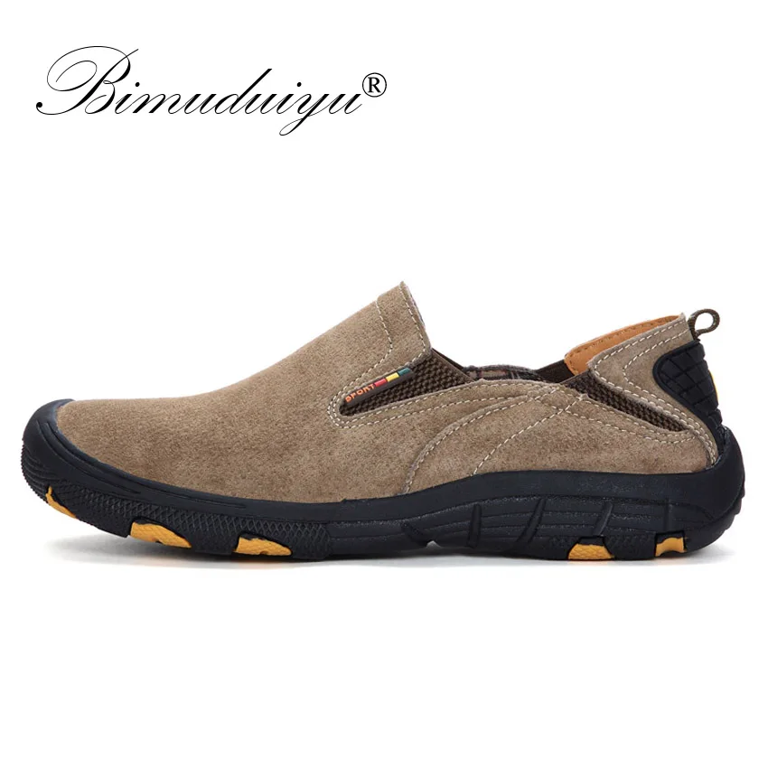BIMUDUIYU Quality Genuine Leather Male Moccasins Loafers Breathable Casual Slip On Sneakers Shoes Designer Comfortable Footwear | Обувь