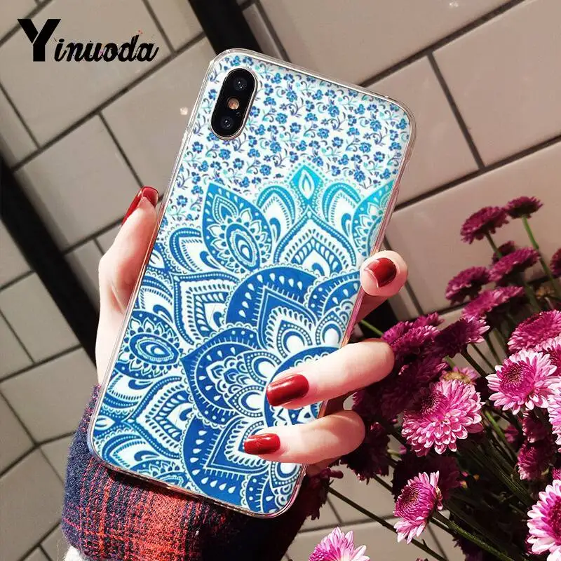 Чехол для телефона с изображением мандалы iphone 136S 6plus 7 7plus 8 8Plus X Xs MAX 5 5S XR 10 11 11pro 11promax